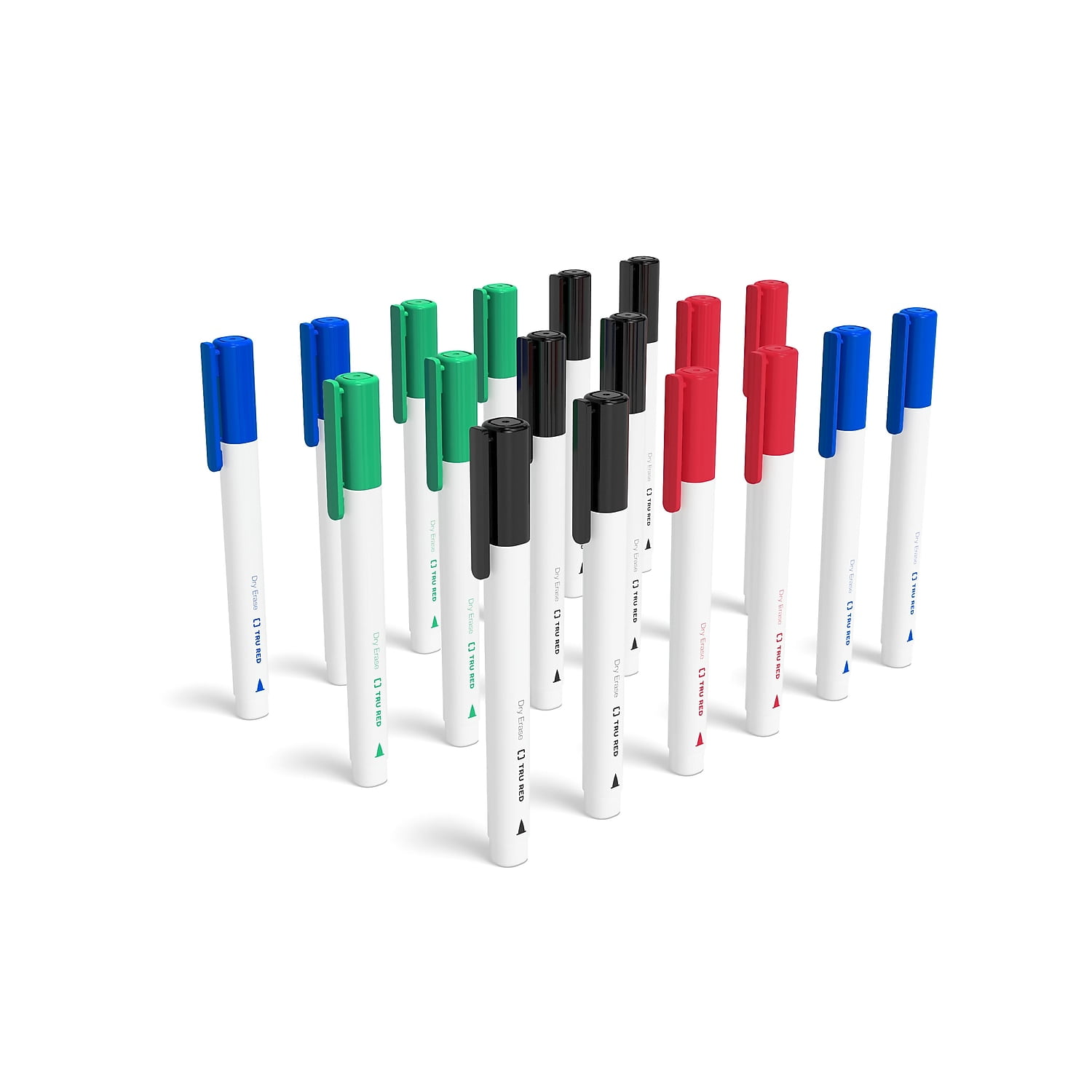 TRU RED Pen Dry Erase Markers Fine Tip Assorted 36/Pack TR54572