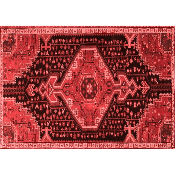 Ahgly Company Indoor Rectangle Persian Red Traditional Area Rugs, 2' x 4'
