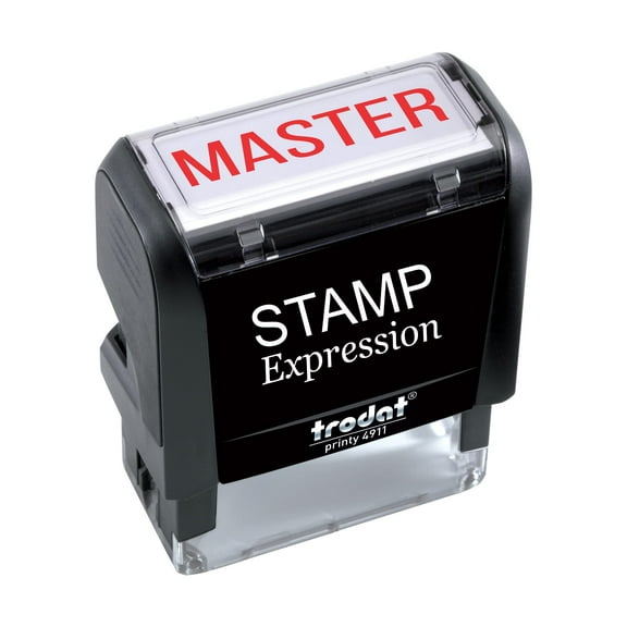 StampExpression - Master Office Self Inking Rubber Stamp - Red Ink (W-5319)