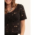 thumbnail image 4 of Jessica Simpson Women's Quincy Crochet Tee, Sizes XS-XL, 4 of 6