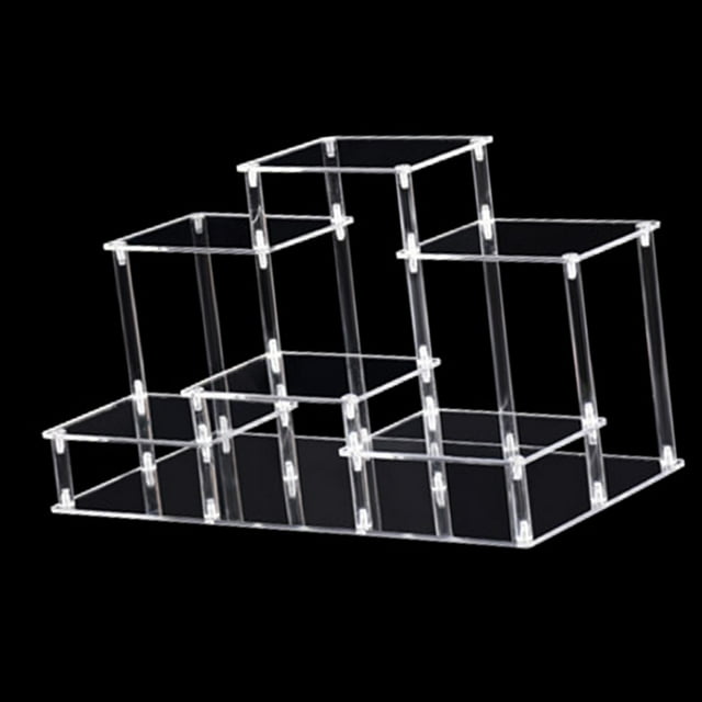 Baohd Sleek Acrylic Display Stand Organizer for Figures and Jewelry Contemporary and Efficient Transparent S 1Set