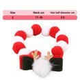 thumbnail image 2 of Collar de invierno con forro de felpa para perros, cálido y suave para perros pequeños, medianos, gatos, cachorros, gatitos, ropa linda (rojo y verde), 2 of 5