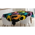 thumbnail image 1 of Ambesonne Psychedelic Tablecloth Rectangular Table Cover, Colorful Oval Motifs, 52"x70", Multicolor, 1 of 3