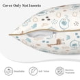 thumbnail image 5 of Xecao Elephants And Giraffes Print Soft Velvet Decorative Throw Pillow Covers, Square Cushion Cases for Bed, Sofa, Living Room, Car, and Indoor Outdoor Use-20"x20", 5 of 8