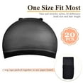 thumbnail image 2 of Wig Caps, 20pcs Black Stocking Caps For Wigs Stretchy Nylon Wig Caps Wig Caps For Women Man-Black, 2 of 5