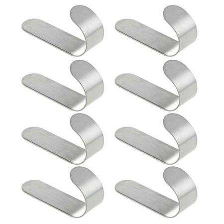 

B0KB 8pcs Self Adhesive Kitchen Bathroom Wall Door Stainless Steel Holder Hanger Hooks