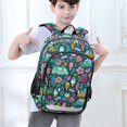 thumbnail image 6 of FORMRS Kids Backpack for School Unisex 17" Casual Bookbag Travel Daypack with Compartment Pockets, Green Vibrant Truck Pattern, 6 of 7