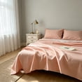 thumbnail image 3 of VOTRUDI 47x91in Waffles Weave Fitted Sheet Singles Soft Breathable For Deep Mattress All Season, 3 of 5