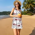 thumbnail image 3 of Fotbe Monkey Vestido de Verano sin Mangas para Mujer – Vestido Midi Línea A, Estilo Camiseta Floral, Vestido Playero Casual y Fluido, 3 of 7