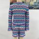 thumbnail image 4 of Conjunto De 2 Piezas Para Mujer Conjuntos de top y pantalones cortos de manga larga para mujer Slim Fit Knit Casual Cuello redondo Ropa diaria Cgtredaw Púrpura M para Mujer, 4 of 8