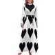 thumbnail image 1 of Vestido largo grande con corazones de amor en blanco y negro, vestido sensual y sexy para mujer, vestidos para eventos especiales, vestidos para mujer 2024, 1 of 4