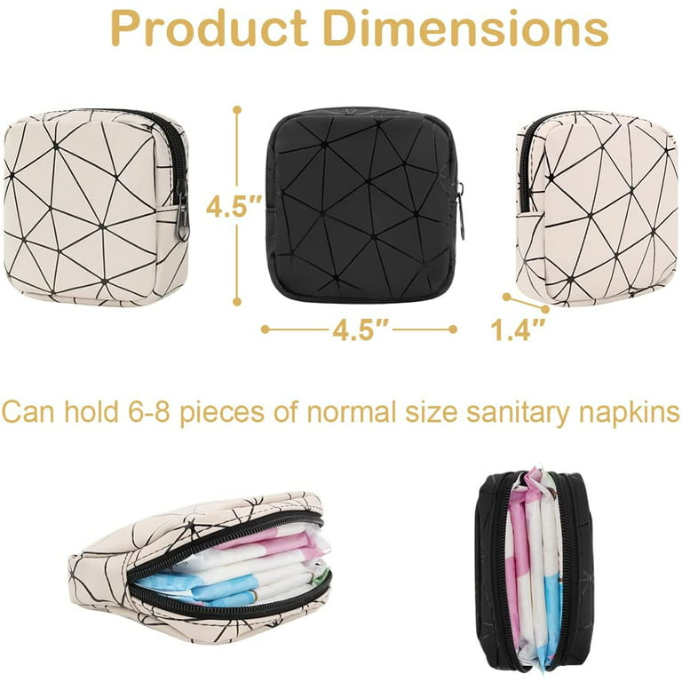 4 Pieces Sanitary Napkin Storage Bags Menstrual Cup Pouches Nursing Pad  Holder Tampon Bags Period Bag First Period Kit for Girls Portable Tampon