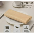 thumbnail image 4 of Ruvanti Cloth Napkins Set of 12, 18x18 Reusable Napkins Cloth Washable, Soft & Durable Table Napkins, Polycotton Chambray Dinner Napkins for Parties, Christmas, Thanksgiving, Weddings - Honey, 4 of 9