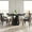 Black, variant on Black Iron Metal Base 53" Round Dining Table, Sintered Stone Surface For 6 6 & Tough Frame