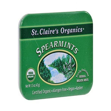 St Claire'S Organic Spearmints Display Case - 1.5 Oz