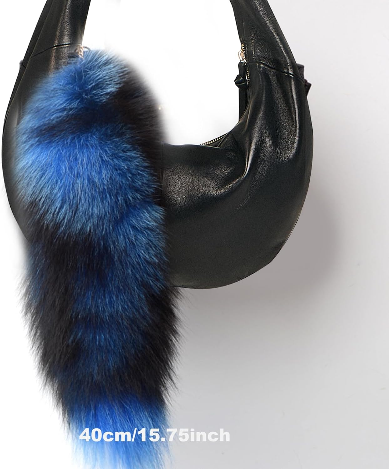 Porte-clés Queue De Renard Fausse Fourrure - 22 Cm, Doux, Couleurs Réalistes, Décoration Sac Ou Clés