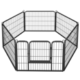 thumbnail image 2 of Yaheetech 32"L × 24"W 6 Panel Dog Playpen with Door, Black, 2 of 8