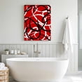 thumbnail image 5 of Canvas Wall Art Abstract Wave Line Canvas Art Print Black White Red Geometric Stripe Modern Pictures Wall Decor for Living Room Bedroom Artwork Decorations Stretched Framed Ready to Hang 8"x10", 5 of 9
