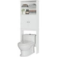 thumbnail image 6 of Sobaniilo Over The Toilet Storage Cabinet for Bathroom, Storage Organizer Over Toilet, Space Saver W/Adjustable Shelf & Open Storage Shelf, 75in, White, 6 of 7