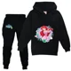 thumbnail image 3 of Ropa deportiva para niños de La Sirenita, trajes casuales con capucha para niñas, pantalones negros, traje para adolescentes, ropa de abrigo para niños, conjuntos para bebés, 3 of 5