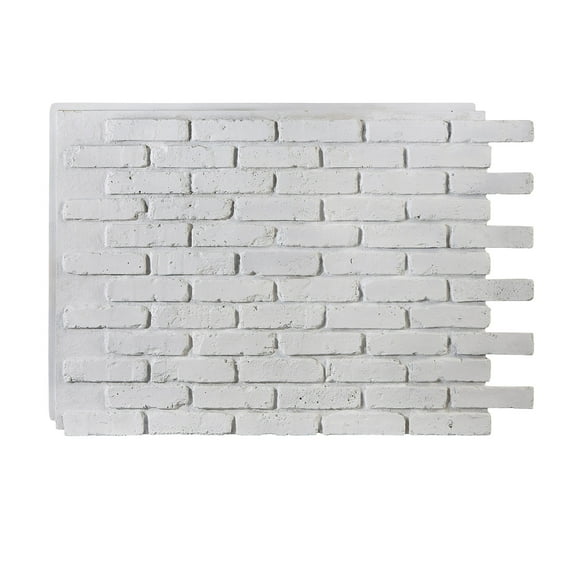 Old Medford Brick Iceberg Brick 47" x 32" x 1", 3D Textured Faux Brick Decorative Wall Panels, 1