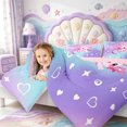 thumbnail image 4 of Manfei Amphibian Print 7pcs Queen Bedding,Pastel Axolotl Bedding Comforter Set Queen,Pink Reversible, 4 of 6