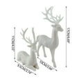 thumbnail image 2 of 2pcs  of Deer Ornaments - Elegant Home Decor for Wine Cabinet, Living Room & TV Cabinet, Delicate Animal Figurines, Perfect for Shelves, Mantel & Entryway, E, 2 of 5