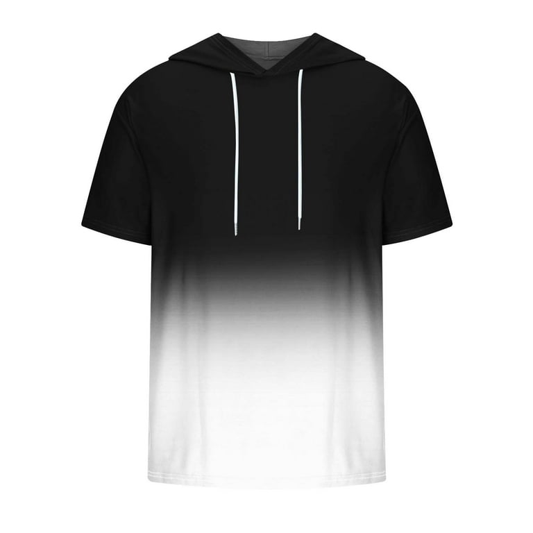 XMMSWDLA Mens Hoodies T-Shirts Fashion Short Sleeve Sweatshirts Athletic  Lightweight White Fishing Shirts for Men 