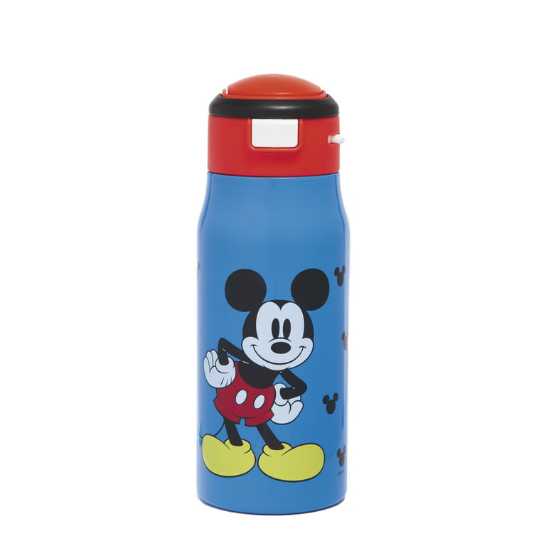 Zak Designs 13.5 oz Mesa Kids Water Bottle Stainless Steel Vacuum Insulated  for Cold Drinks Indoor Outdoor, Disney Mickey Mouse 