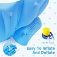 thumbnail image 3 of Anoak Inflatable Baby Bathtub for Newborn to Toddler, Portable Travel Infant Baby Bath Tub, Toddler Bathtub with Air Pump, Foldable Non-Slip Shower Basin Collapsible Baby Tub, Blue, 3 of 7