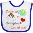 thumbnail image 3 of Inktastic Someone in Pennsylvania Loves Me Boys or Girls Baby Bib, 3 of 4