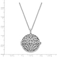 thumbnail image 4 of White Sterling Silver necklace Cable with pendant Fancy Flat Back Cubic Zirconia CZ 18 in 1 mm, 4 of 4