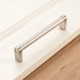 thumbnail image 3 of KOOFIZO 10 Pack Cabinet Knurled Pull - Brushed Nickel Furniture Handle, 5 Inch/128mm Screw Spacing, 3 of 7