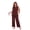 Coffee, variant on PINKSIR Plus Size Lounge Sets for Women Sleeveless Tank Top Wide Leg Pants Soft Comfy Pajama Set Loose 2 Piece Outfit with Pockets Coffee 1X-4X