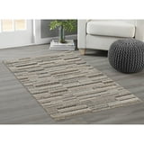 Mainstays Studio Plush Pixel Tan/Gray Indoor Accent Rug, 30