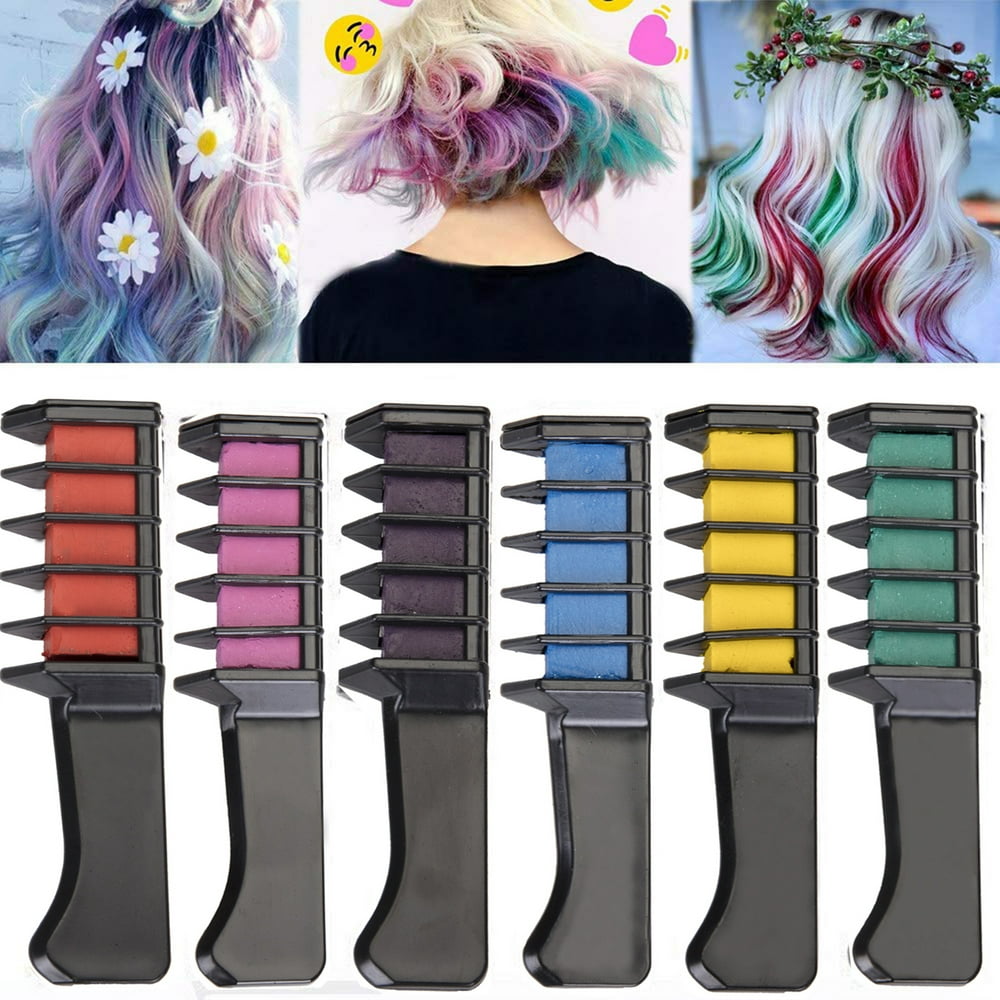 Hair Chalk Comb for Girls Kids Temporary Hair Color Chalk for Kids