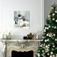 thumbnail image 5 of Christmas Canvas Wall Art Decor: Snowman and Cardinal Pictures Prints, Winter Decorations Paintings Posters Artwork Indoor Framed 12"x15", 5 of 6