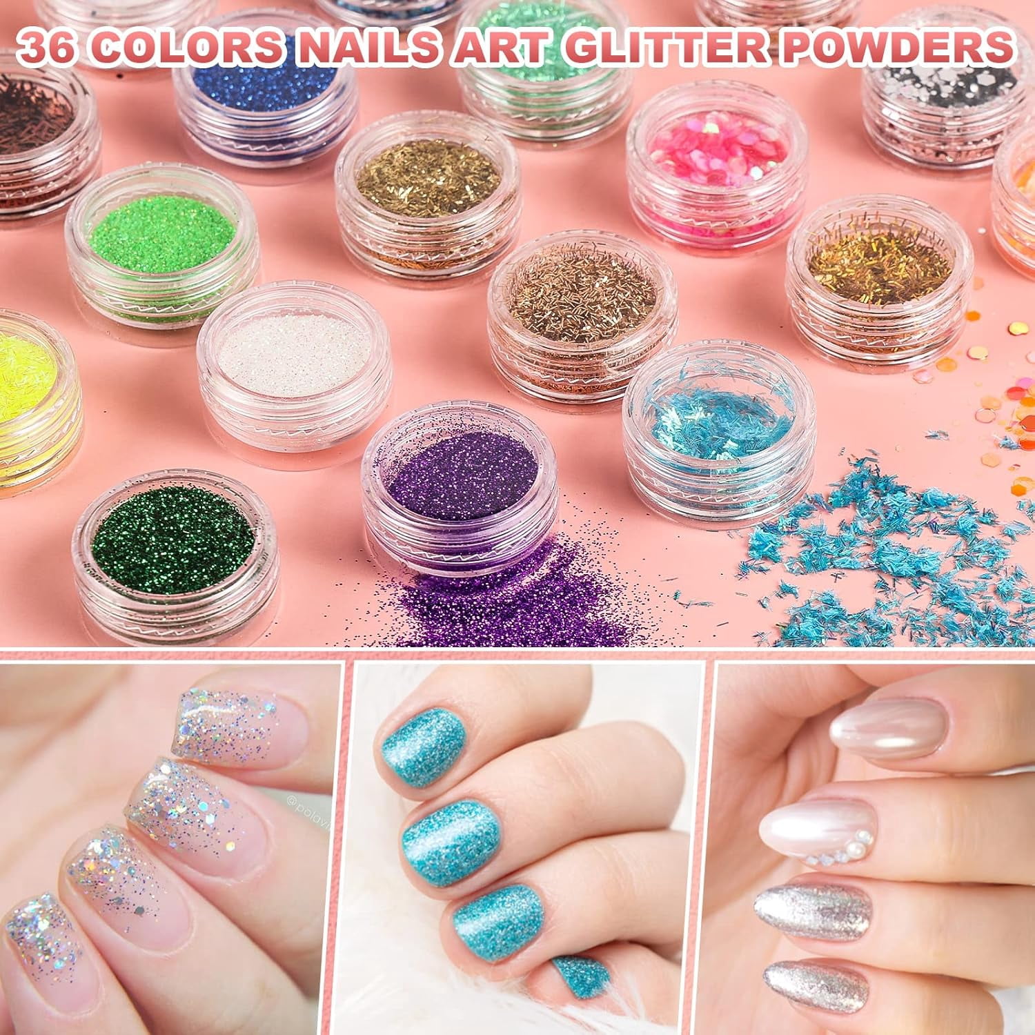 E Acrylic Nail Kit for Beginners with Everything, with Professional Gel Nail Polish Kit with UV Light Nail Kit Set Acrylic Powder Kit Nail Art Tips Nail Art Decoration,DIY Nail Art Tool Nail Supplies