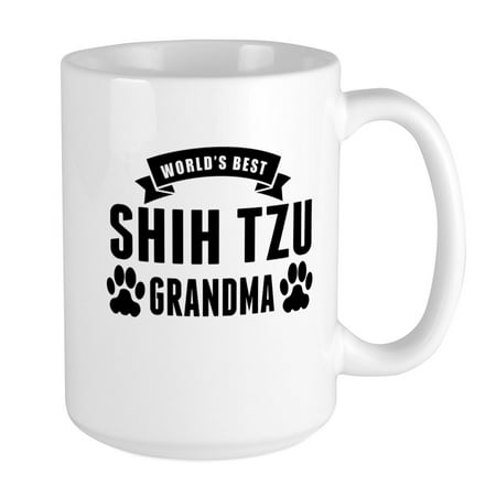 

CafePress - Worlds Best Shih Tzu Grandma Mugs - 15 oz Ceramic Large Mug
