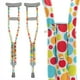 thumbnail image 1 of Mis Muletas - Muletas juveniles para niños con empuñadura y longitud ajustables. Para niños de 1,15 m a 1,35 m. Fabricadas en aluminio ligero y duradero con acolchado para las axilas. Lunares., 1 of 5