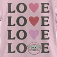 thumbnail image 2 of Girl's Star Wars: The Mandalorian The Child Love Hearts Graphic Tee Light Pink Small, 2 of 4