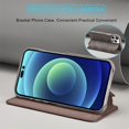 thumbnail image 2 of SaniMore for iPhone 14 Pro 6.1" Case [RFID Blocking], Camera Protection Card Slot Ultra-Thin PU Leather Magnetic Wallet Cover with Practical Bracket Shockproof Protective Shell, Coffee, 2 of 7