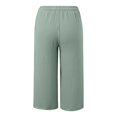 thumbnail image 5 of UVEASISHA Capri Pants for Women High Waisted Drawstring Cropped Pants Summer Casual Beach Capris Loose Fit Straight Leg Trousers with Pockets Ofertas Flash Mint Green XXL, 5 of 7