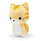 thumbnail image 2 of Gato Atigrado Lindo Peluche Bellzi Suave Naranja y Blanco, 2 of 2