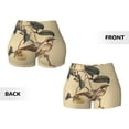 thumbnail image 6 of Yiaed Vintage Bird Print Women's Athletic Shorts Running Shorts Sporty Short High Waisted Elastic Workout Shorts for Yoga Gym Running & Sports -Large, 6 of 8