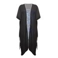 thumbnail image 2 of SCRAWLGOD Galaxy Wolf Print Kimono Swimsuit Coverup Dreamcatcher Print Long Soft Swimsuit Cover Up Lightweight Breathable Beach Cover Up for Women, 2 of 6