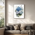 thumbnail image 2 of Blue Floral Hydrangea Plant Canvas Painting Print Wall Art for Living Room Bedroom Decoration Frameless, 2 of 7