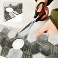 thumbnail image 6 of Yayeee Faucet Mat for Kitchen Sink 14.7" Diatomite Long Splash Guard Pad, Gray Hexagons, 6 of 7