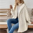 thumbnail image 5 of Womens Fleece Long Jackets Fuzzy Cardigan Coat Open Front Lapel Sherpa Jackets Warm Winter Outwear, 5 of 6