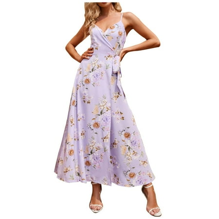 

Wedding Guest Dresses for Women Pink Dress for Women Woman Trendy Print High Waist Slit Lace Up Closure Long Skirt High Waist Dress Clearance 2022 Dress Pants Women Long Dresses for Women